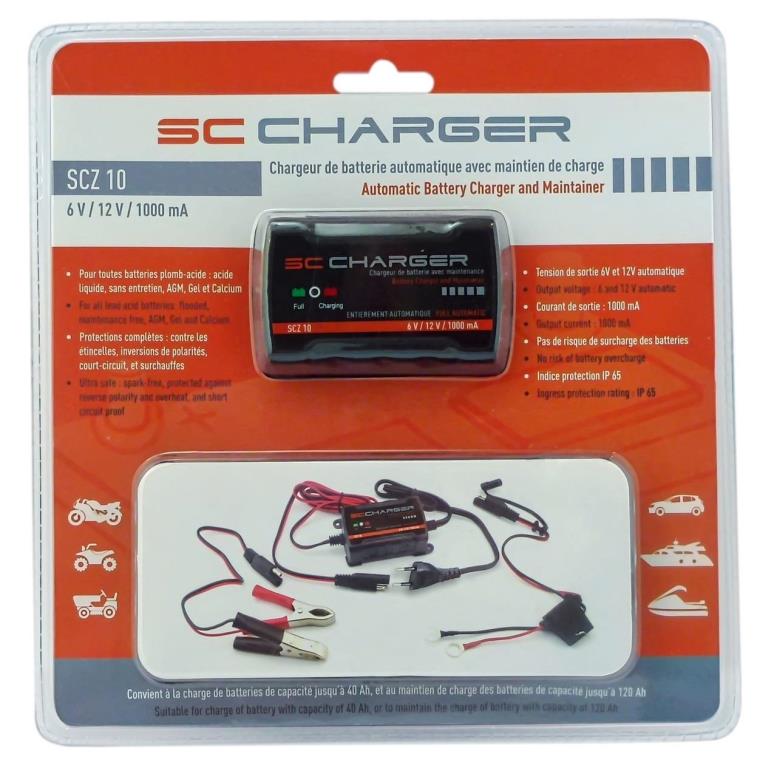 Chargeur de batterie moto SC Charger ref. SCZ10